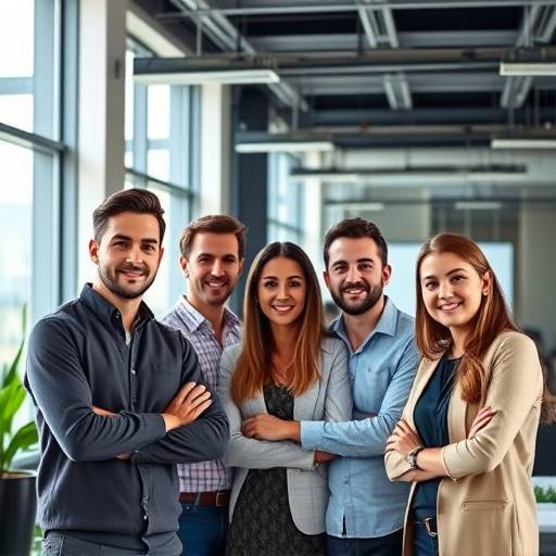 Promo for Tech Startup Innovate AI - founders and staff.